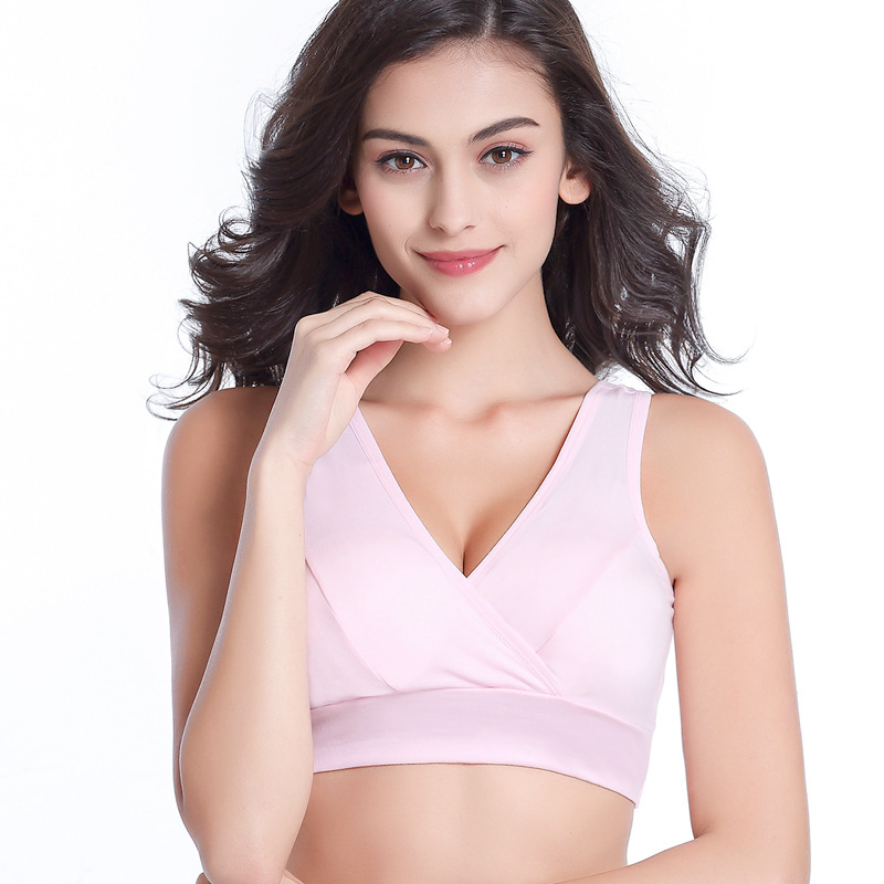 Nursing Bra Sleep - Sujetador de Maternidad de Color Liso,