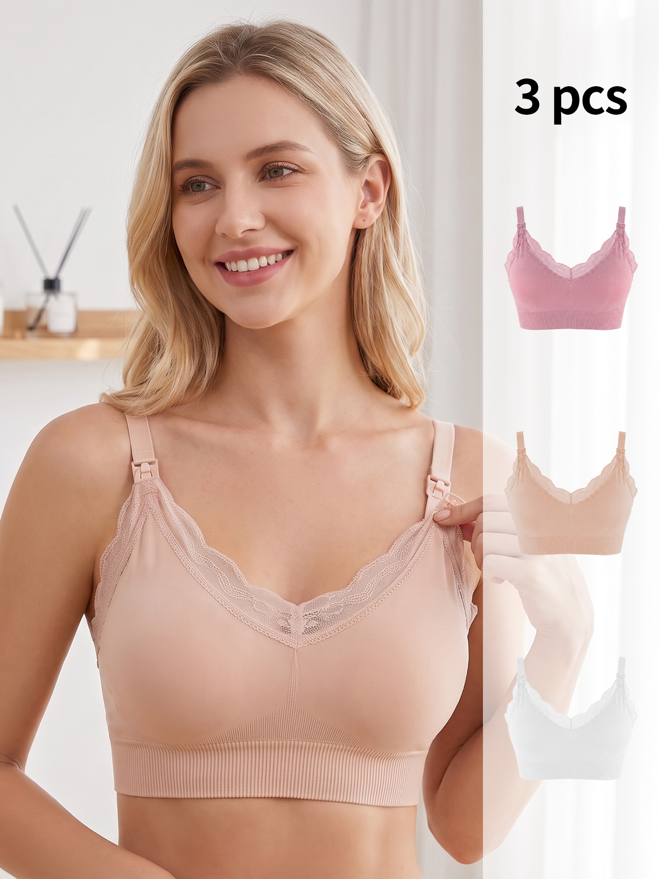 Nursing Bra Sleep - 3 unidades de sujetador de lactancia