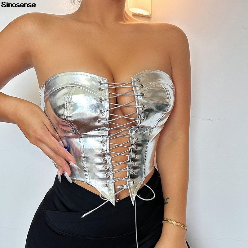 Strapless Bra Backless - Top de tubo corto con corpiño