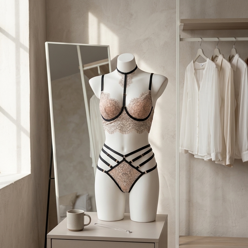 Conjunto de lencería de encaje - Garter Belt Set reseña y precio