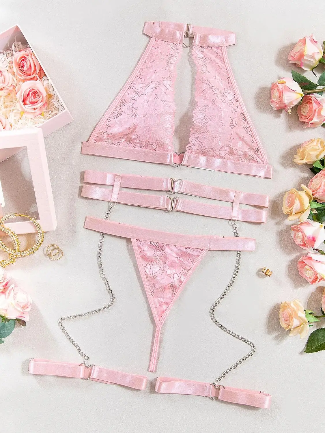 Conjunto de lencería Foxiny se - Garter Belt Set reseña y precio
